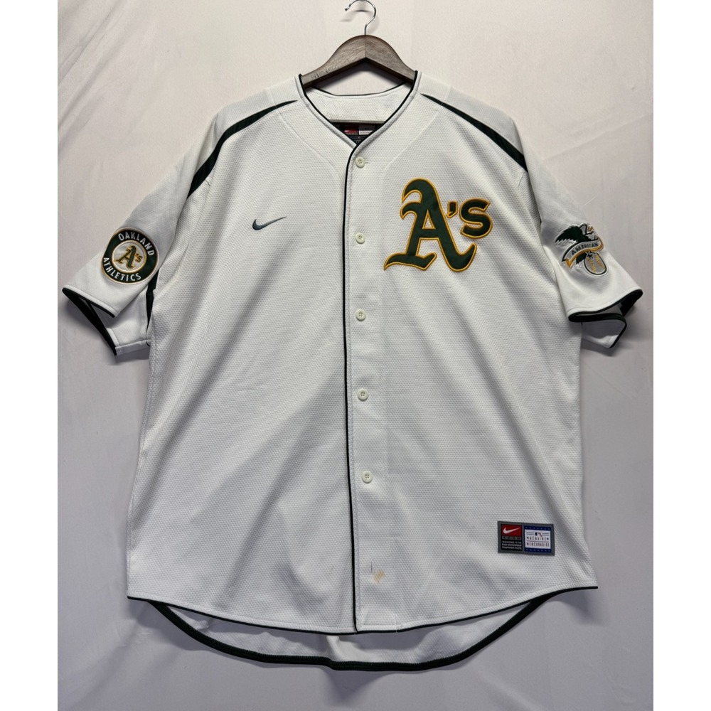 Oakland‎ Athletics Jersey Mens Large White Nike Baseball MLB Genuine Merchandise